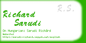 richard sarudi business card
