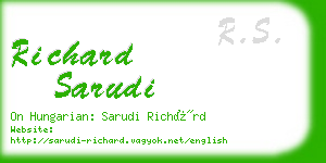 richard sarudi business card